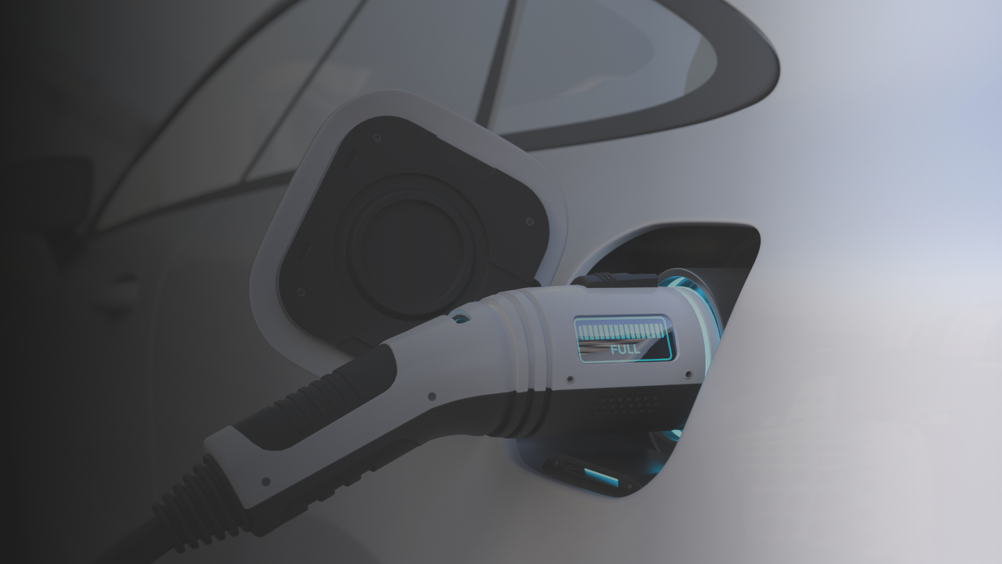Connecteur de recharge branché sur un véhicule électrique